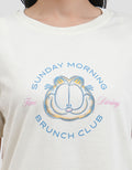Nevada Garfield Sunday Brunch Club Setelan Piyama Wanita