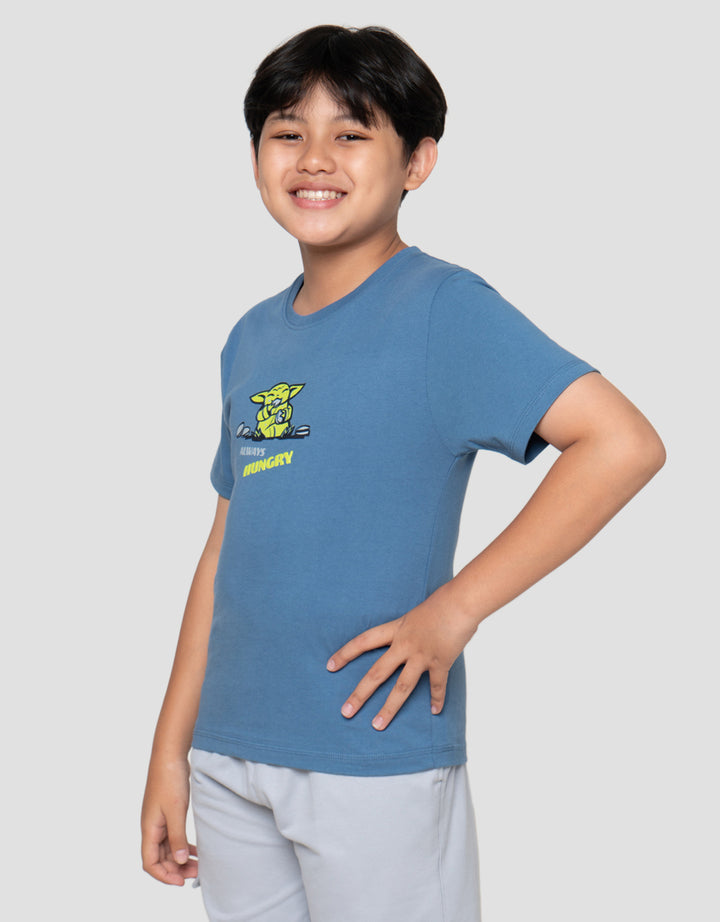 Star Wars Grogu Hungry Print Kaos Anak Laki-Laki