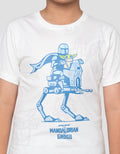 Star Wars Mandalorian Print Kaos Anak Laki-Laki