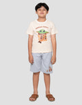 Star Wars Grogu Salur Print Kaos Anak Laki-Laki
