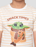 Star Wars Grogu Salur Print Kaos Anak Laki-Laki