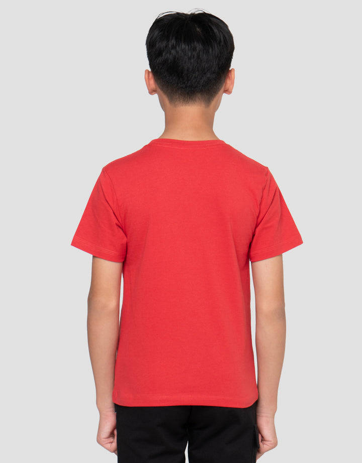 Marvel Print Spiderman Logo Attack Kaos Anak Laki-laki