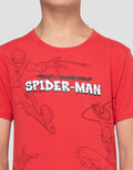 Marvel Print Spiderman Logo Attack Kaos Anak Laki-laki