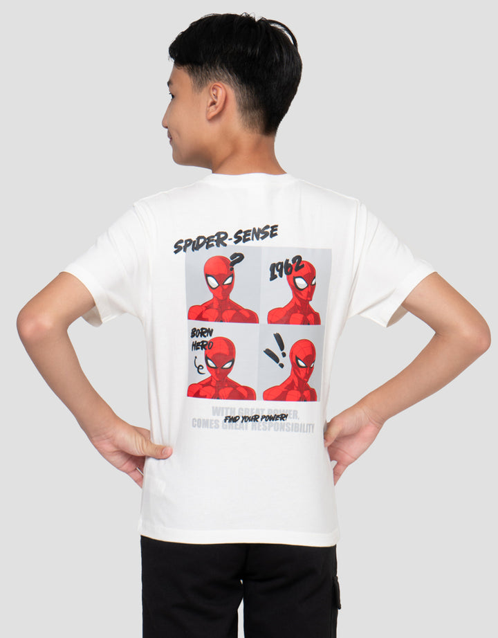 Marvel Print Spiderman Sense Face Kaos Anak Laki-laki