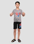 Marvel Print Spiderman Fly Attack Kaos Anak Laki-laki