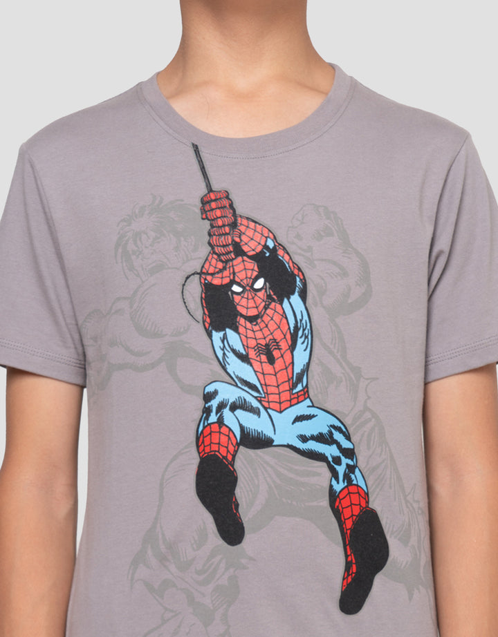 Marvel Print Spiderman Hulk Kaos Anak Laki-laki