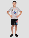 Marvel Print Spiderman Fly Action Kaos Anak Laki-laki