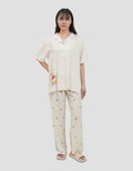 Disney Pooh Smell The Flower Viscose Setelan Piyama Wanita