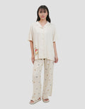 Disney Pooh Smell The Flower Viscose Setelan Piyama Wanita