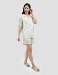 Disney Pooh Flowery Gingham Setelan Piyama Wanita