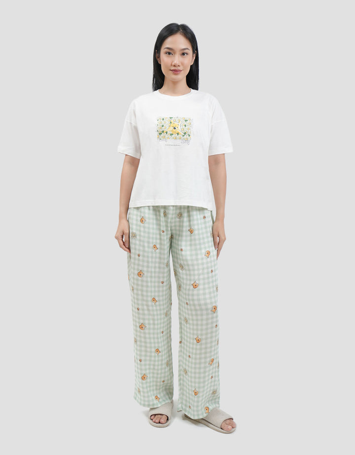 Disney Pooh Smell The Flower Setelan Piyama Wanita