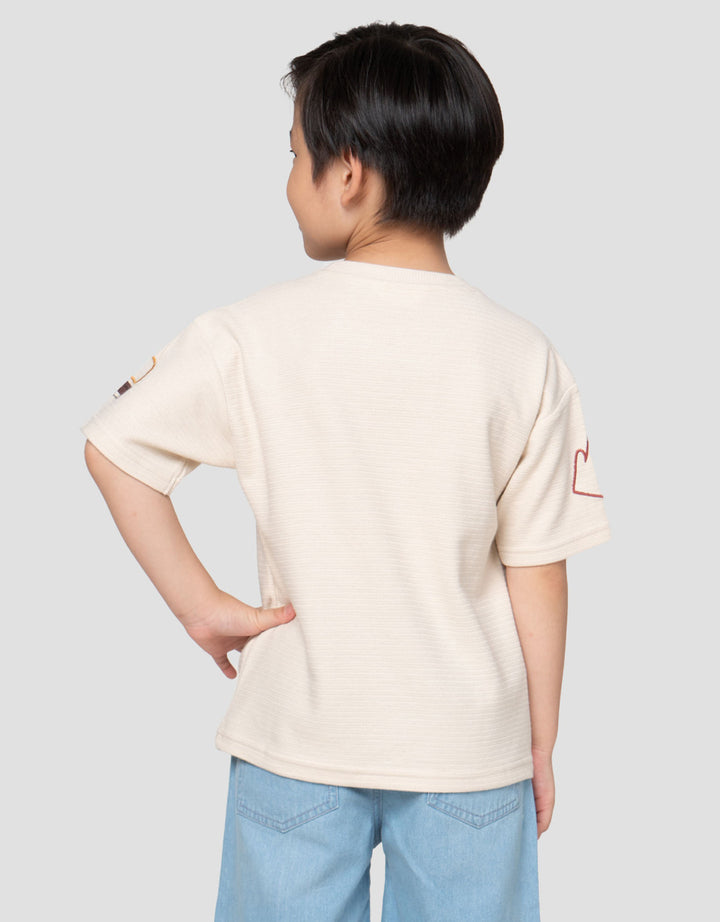 Little M Tex Bdr Geometri Print Kaos Oversize Anak Laki-laki