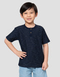 Little M Henley Slr Yarnded Kaos Polo Anak Laki-laki