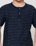 Little M Henley Slr Yarnded Kaos Polo Anak Laki-laki