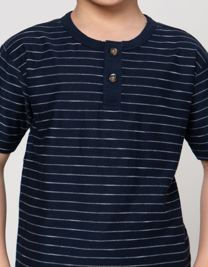Little M Henley Slr Yarnded Kaos Polo Anak Laki-laki