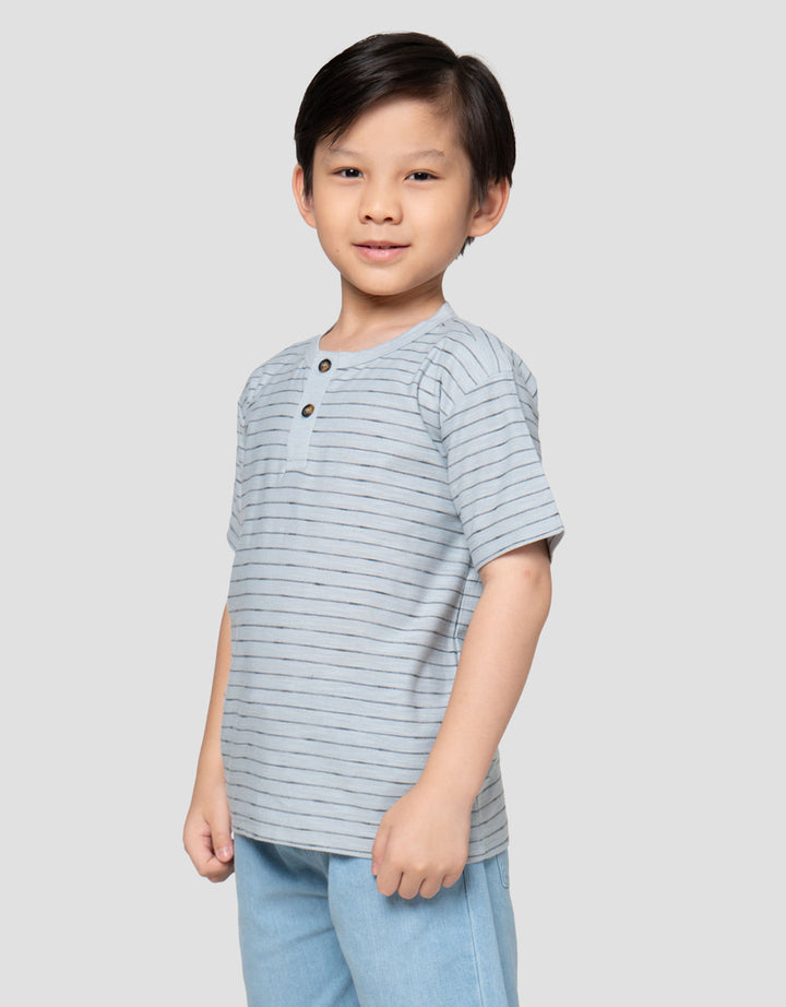Little M Henley Slr Yarnded Kaos Polo Anak Laki-laki