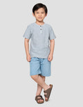 Little M Henley Slr Yarnded Kaos Polo Anak Laki-laki