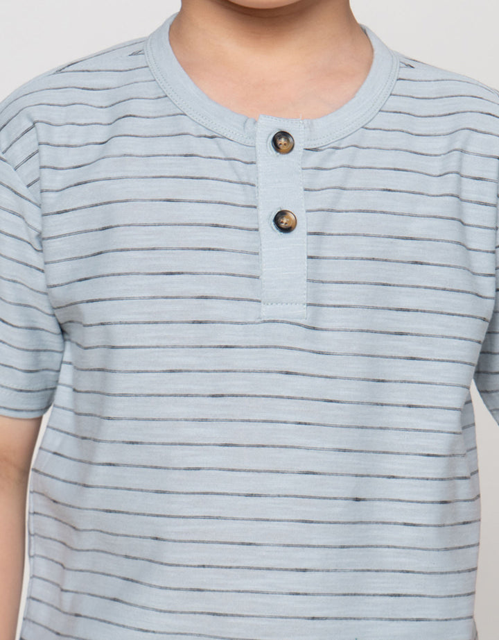 Little M Henley Slr Yarnded Kaos Polo Anak Laki-laki