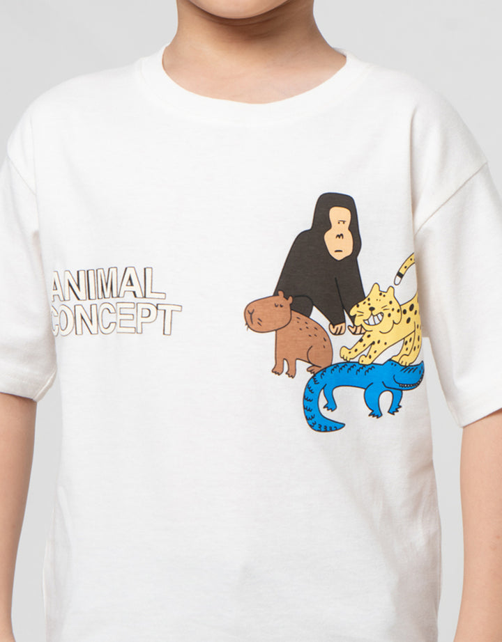 Little M Oversize Animal Concept Kaos Anak Laki-Laki