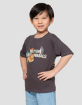Little M Better With Animal Print Kaos Oversize Anak Laki-laki