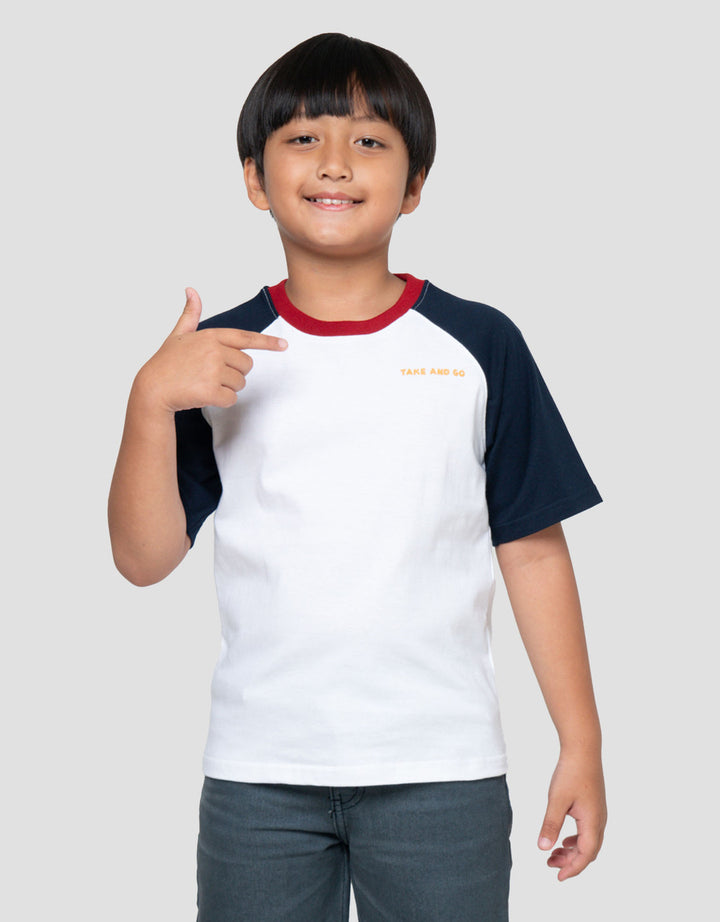 Little M Raglan Take And Go Kaos Lengan Pendek Anak Laki-Laki