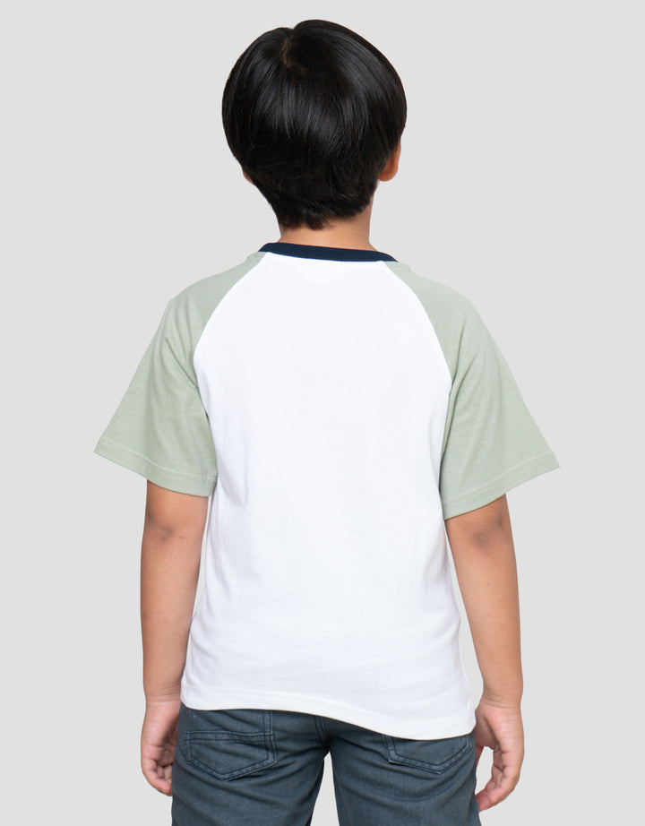 Little M Reglan Always Be Happy Print Kaos Anak Laki-laki