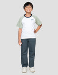 Little M Reglan Always Be Happy Print Kaos Anak Laki-laki