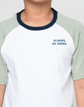 Little M Reglan Always Be Happy Print Kaos Anak Laki-laki