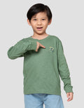 Little M Slub Rib Pls Bdr Smile Print Kaos Anak Laki-laki