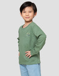 Little M Slub Rib Pls Bdr Smile Print Kaos Anak Laki-laki