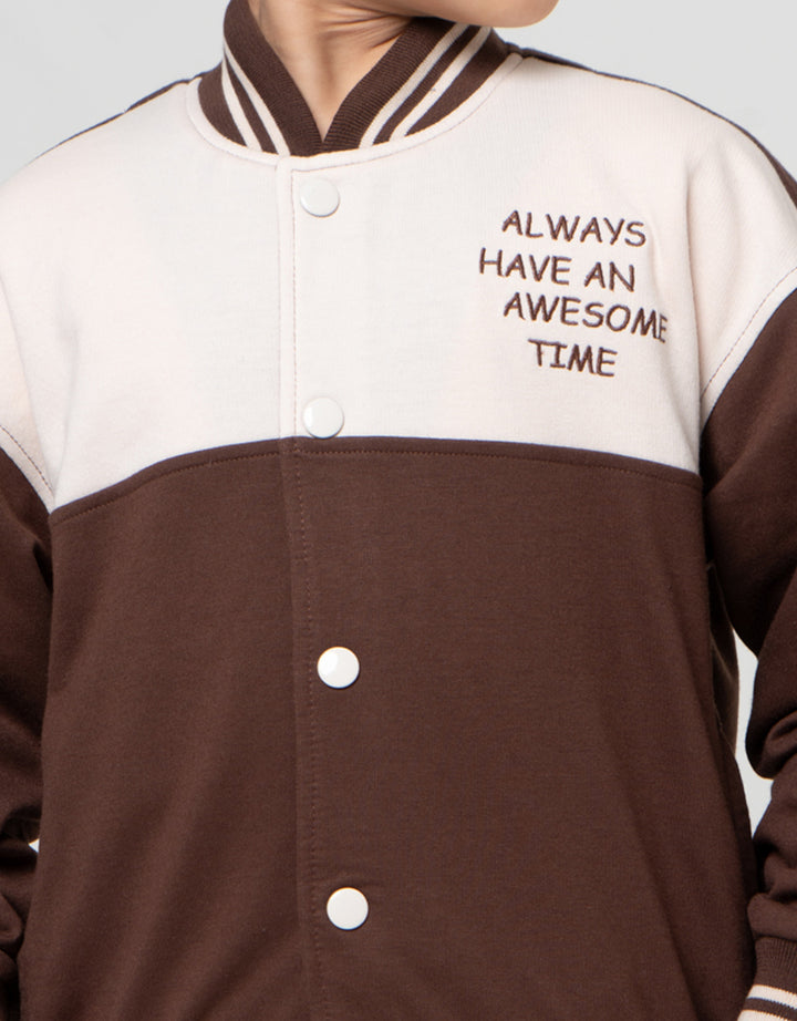 Little M Wording Jaket Boomber Anak Laki-laki