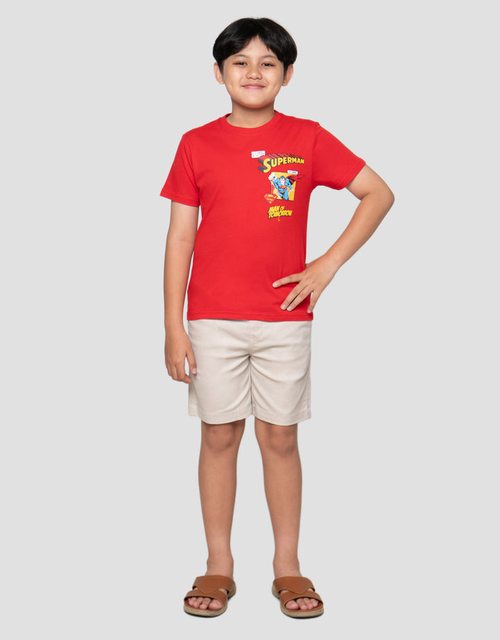 Character Superman Comics Print Kaos Anak Laki-Laki