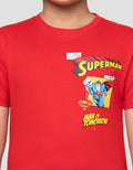 Character Superman Comics Print Kaos Anak Laki-Laki