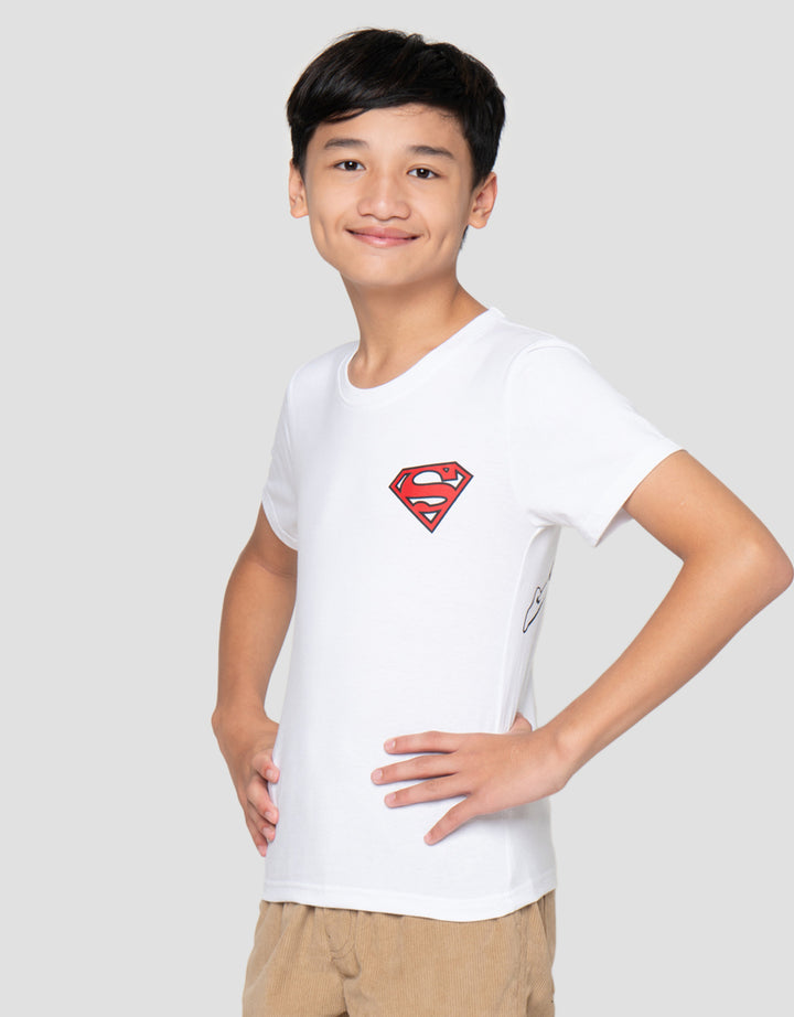 Character Superman Logo Print Blkg Kaos Anak Laki-Laki