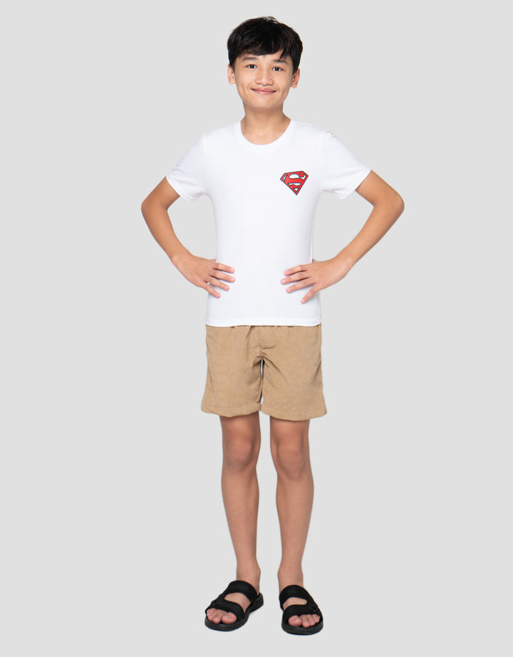 Character Superman Logo Print Blkg Kaos Anak Laki-Laki