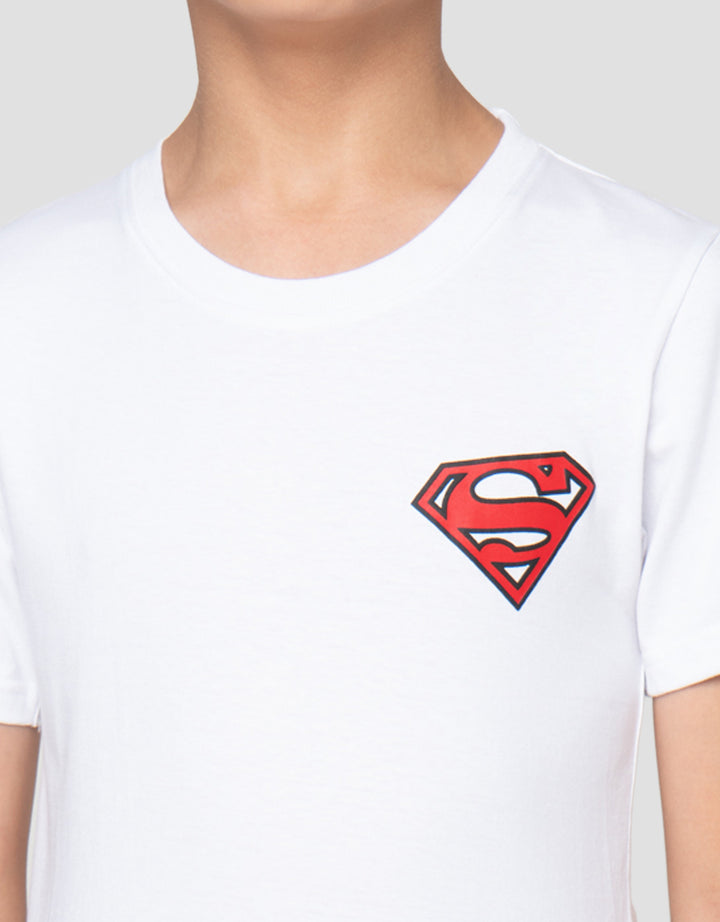 Character Superman Logo Print Blkg Kaos Anak Laki-Laki