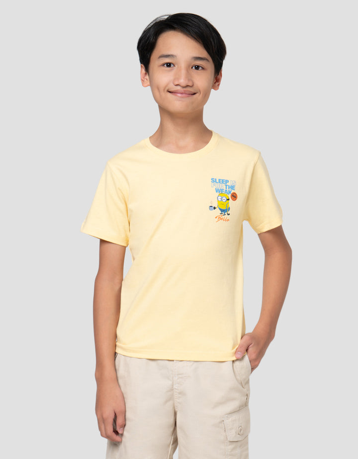 Character Print Minions Sleep Kaos Anak Laki-Laki