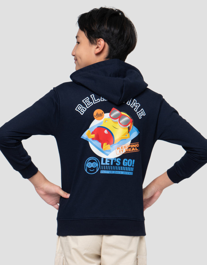 Character Minions Lets Go Jaket Hoodie Anak Laki-Laki