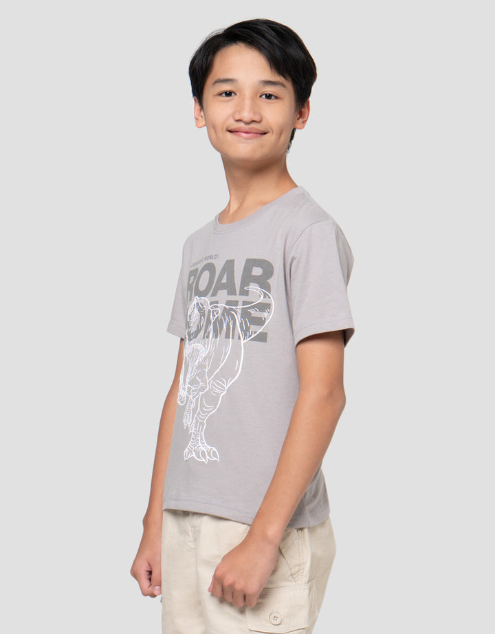 Character Print Jurassic Roar Kaos Anak Laki-Laki