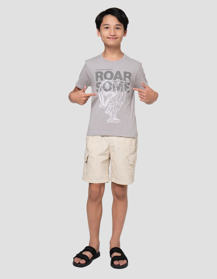 Character Print Jurassic Roar Kaos Anak Laki-Laki