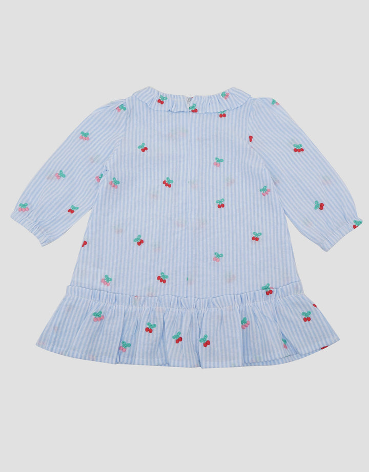 Little M Textured Cherry Dress Anak Bayi