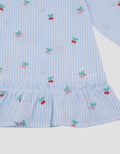 Little M Textured Cherry Dress Anak Bayi
