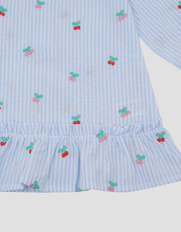 Little M Textured Cherry Dress Anak Bayi