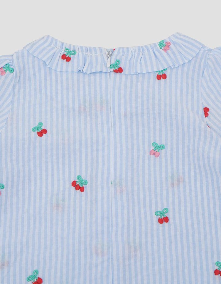 Little M Textured Cherry Dress Anak Bayi