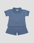 Little M Text Ombak Set Pakaian Anak Bayi