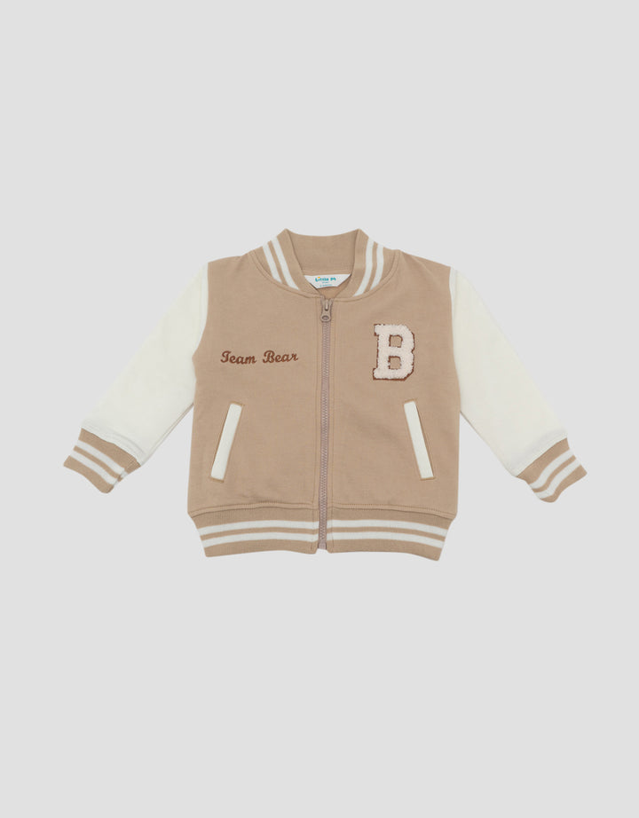 Little M Chenille B Team Bear Jaket Bomber Bayi