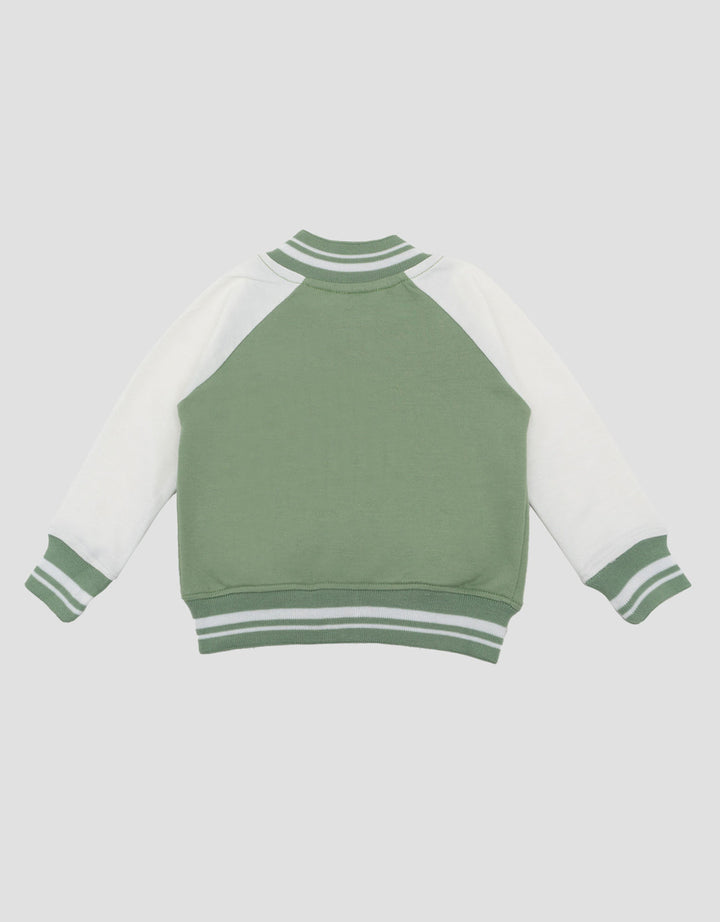 Little M Raglan Chenille Jaket Bomber Bayi