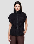 Connexion Suede Waist Drawstring Vest Wanita
