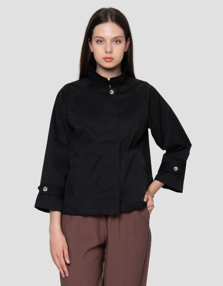 Connexion Trench Coat Ctn Blend Jaket Oversize Wanita