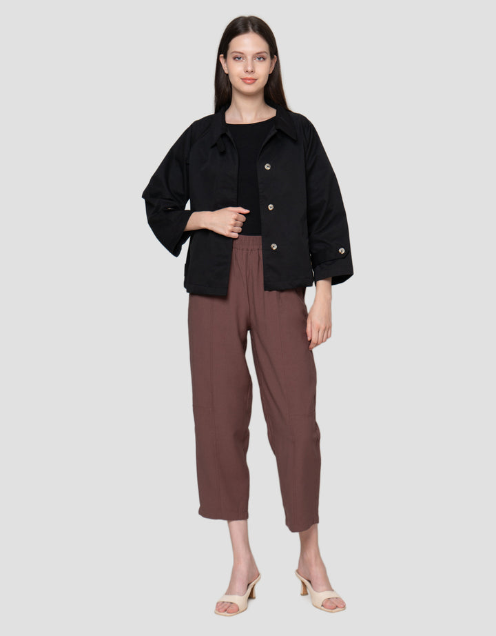Connexion Trench Coat Ctn Blend Jaket Oversize Wanita